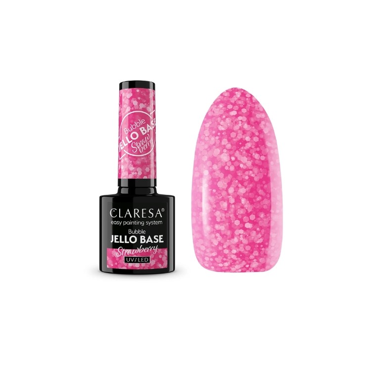 Claresa Bubble Jello Base Strawberry Nagelbasis 5