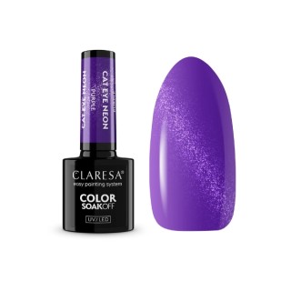 Claresa Cat Eye -Neon-Hybrid-Nagellack Purple 5