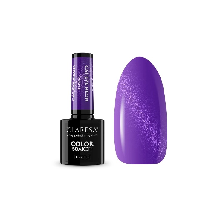 Claresa Cat Eye -Neon-Hybrid-Nagellack Purple 5