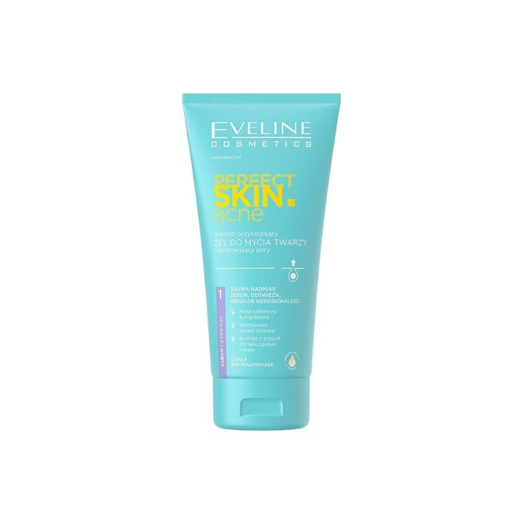 Гель для очищення обличчя Eveline Perfect Skin Acne Deeply Cleansing Acne 150 мл
