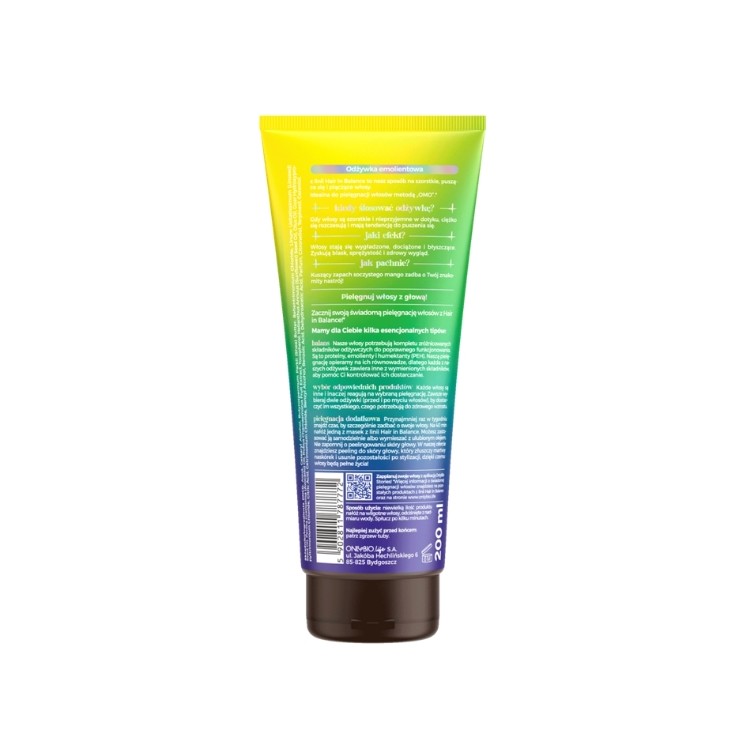 Кондиціонер для волосся ONLYBIO Hair in Balance Emollient