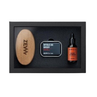 Zew for Men Prosty Drwal Paket für Männer: Bartbürste + Bartseife + Bartöl mit Hanföl-Glanz