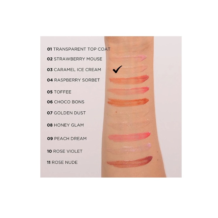 Eveline Diamond Glow Lip Luminizer Błyszczyk do ust z kwasem hialuronowym /03/ 4,5 ml