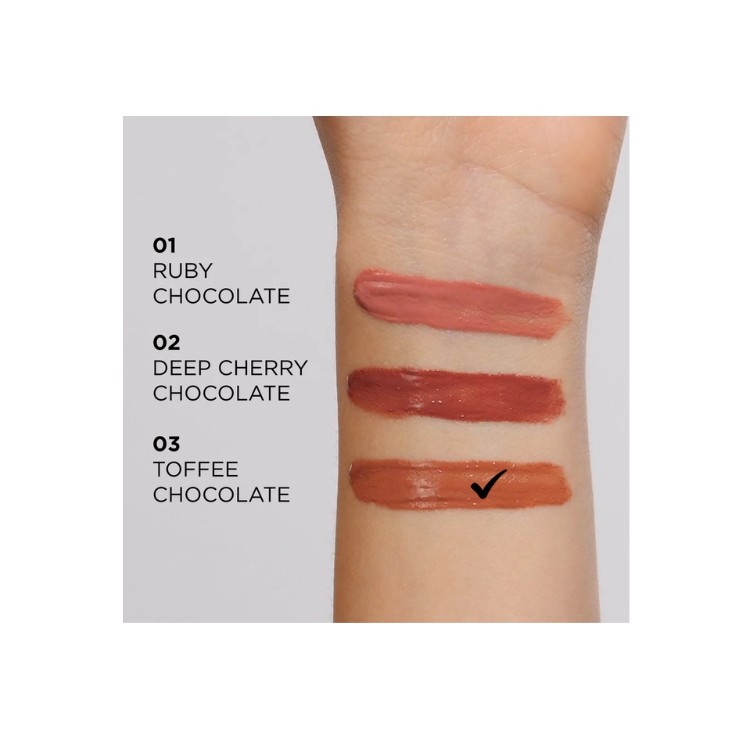 Eveline Choco Glamour Vinyl Lippenstift Toffe Chocolate /03/ 5 ml