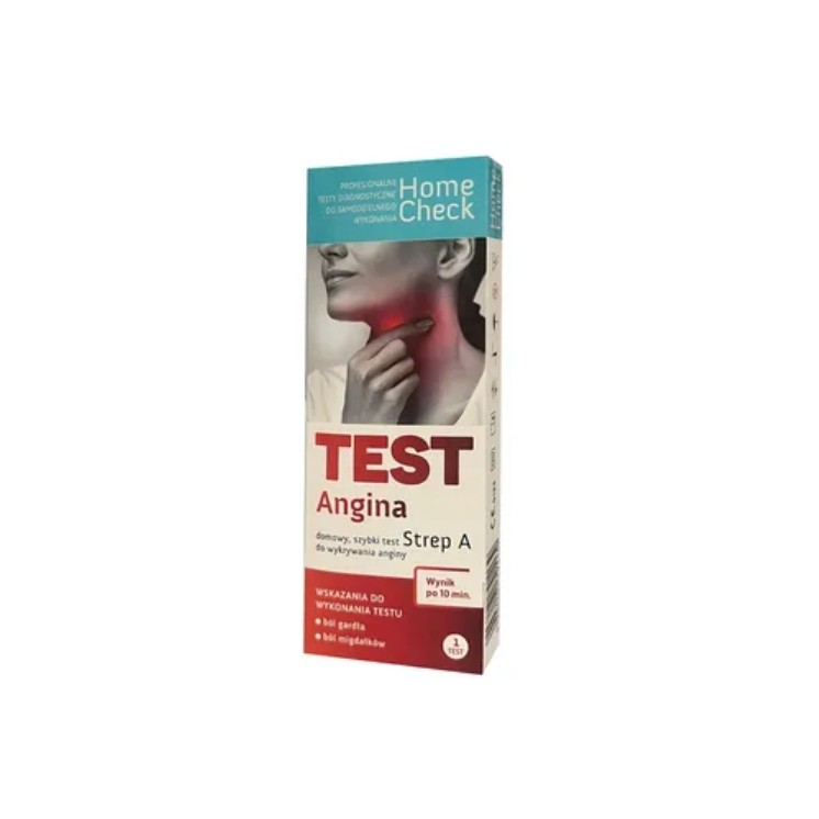 Home Check Test Angina Strep A Test do wykrywania antygenu paciorkowca grupy A 1 sztuka