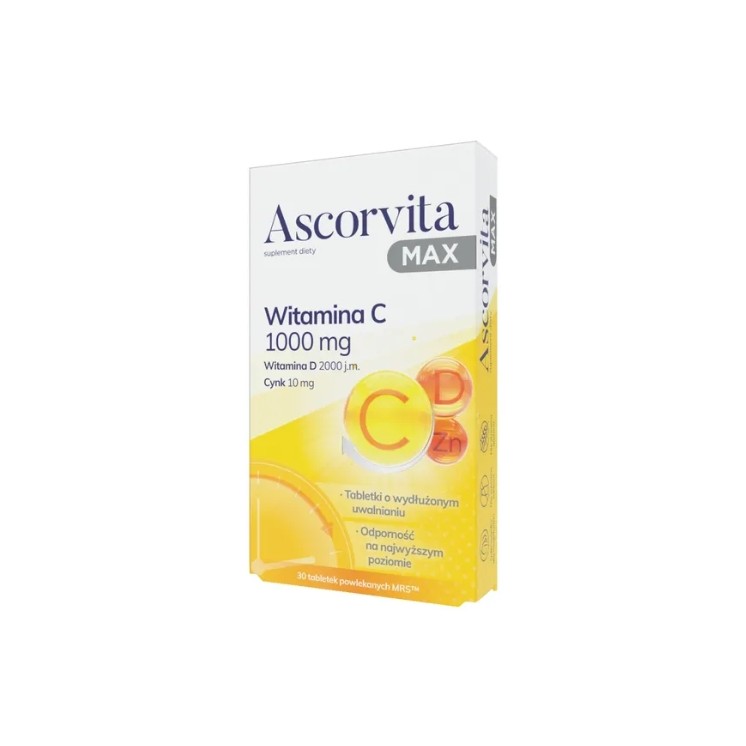 Ascorvita Max Witamina C 1000mg 30 tabletek