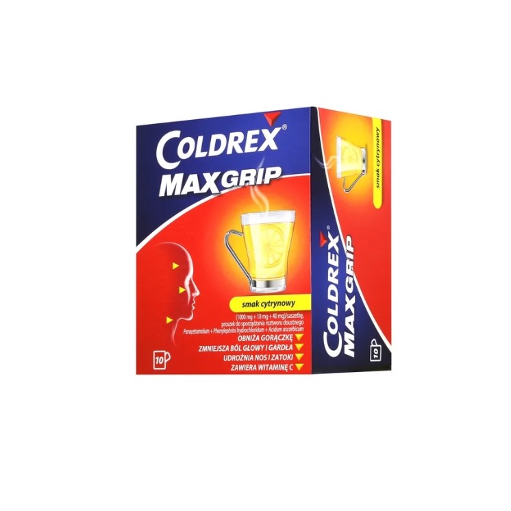 Coldrex MaxGrip powder for oral solution, lemon flavor, 10 sachets