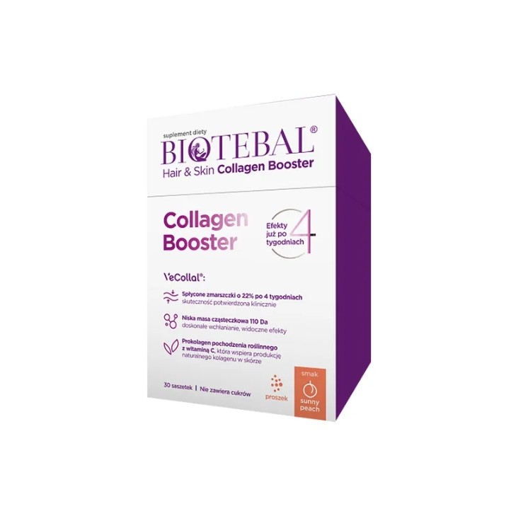Biotebal Hair & Skin Collagen Booster Sunny Peach 8g x 30 saszetek