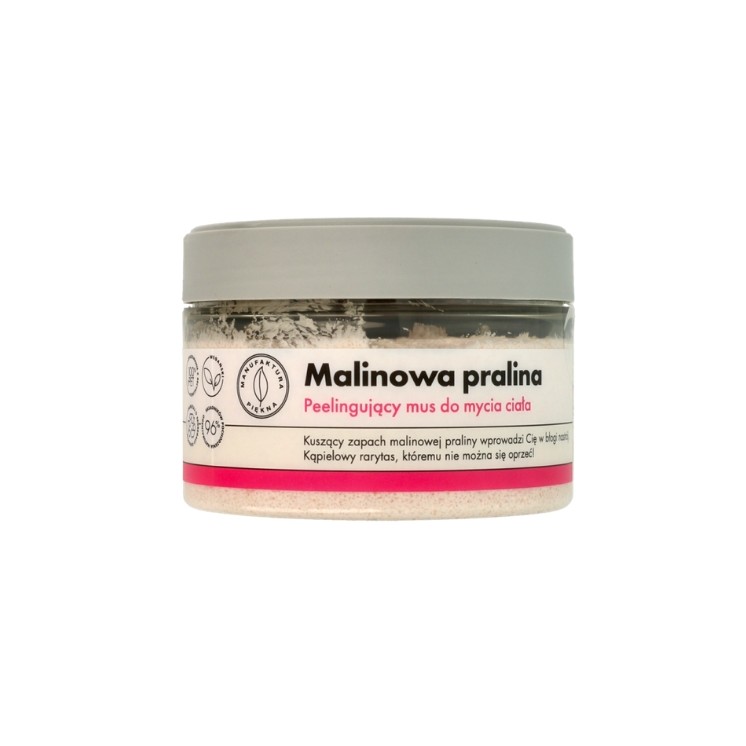 Manufaktura Piękna Peeling-Körperwaschmousse Himbeer-Praline 250 g