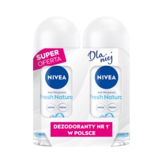Nivea Fresh Natural 2-pak Antyperspirant Roll-on dla kobiet 2x50 ml