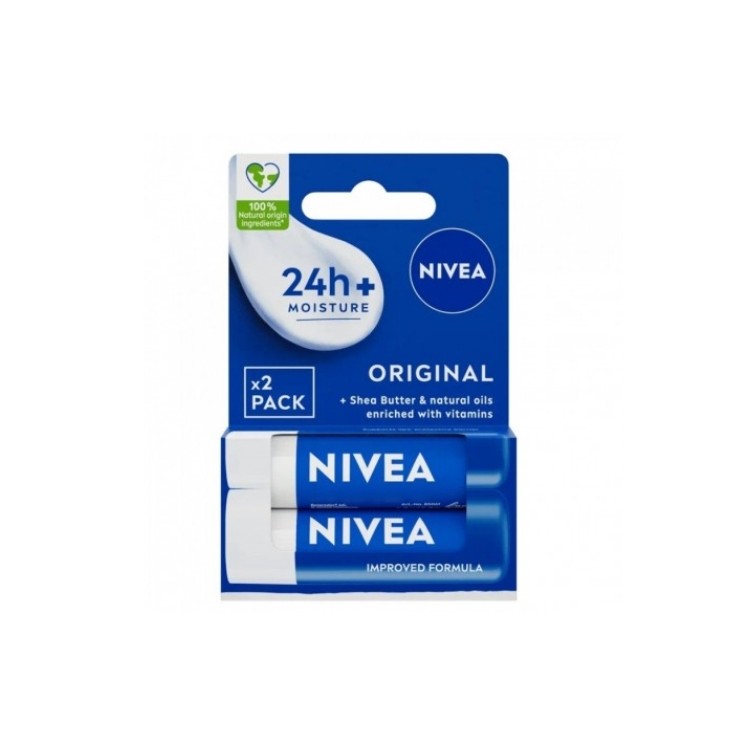 Nivea Schützender Lippenbalsam Original 2 x 4,8 ml