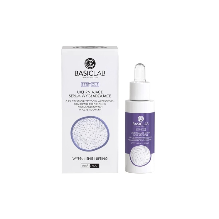 BasicLab Esteticus Firming Face Serum with 7% Pure Copper Peptides and 30% Biomimetic Peptides 30 ml