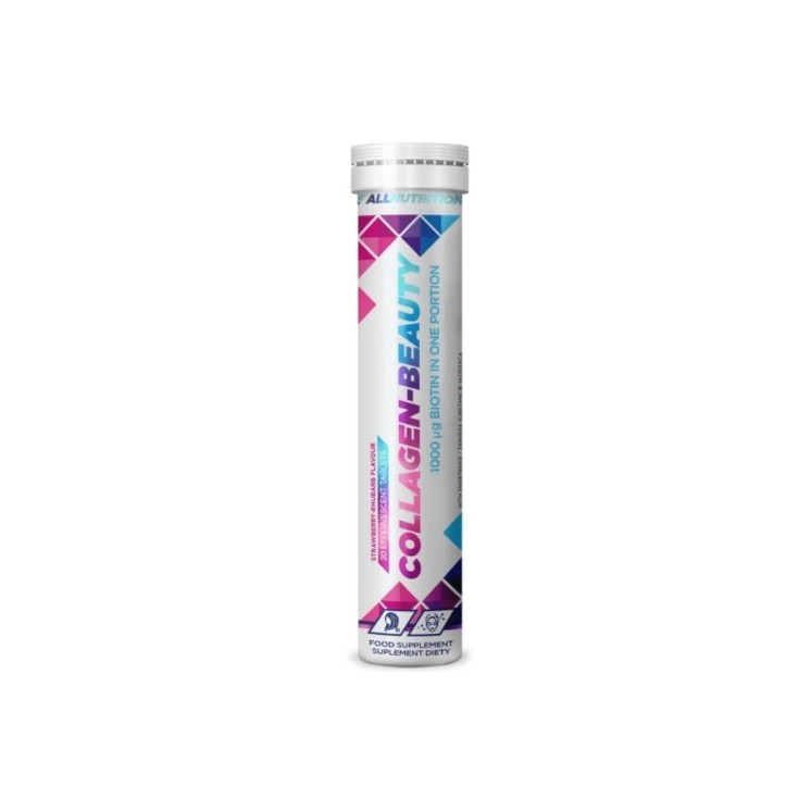 AllNutrition Collagen Beauty Полуниця-Ревінь 20 шипучих таблеток