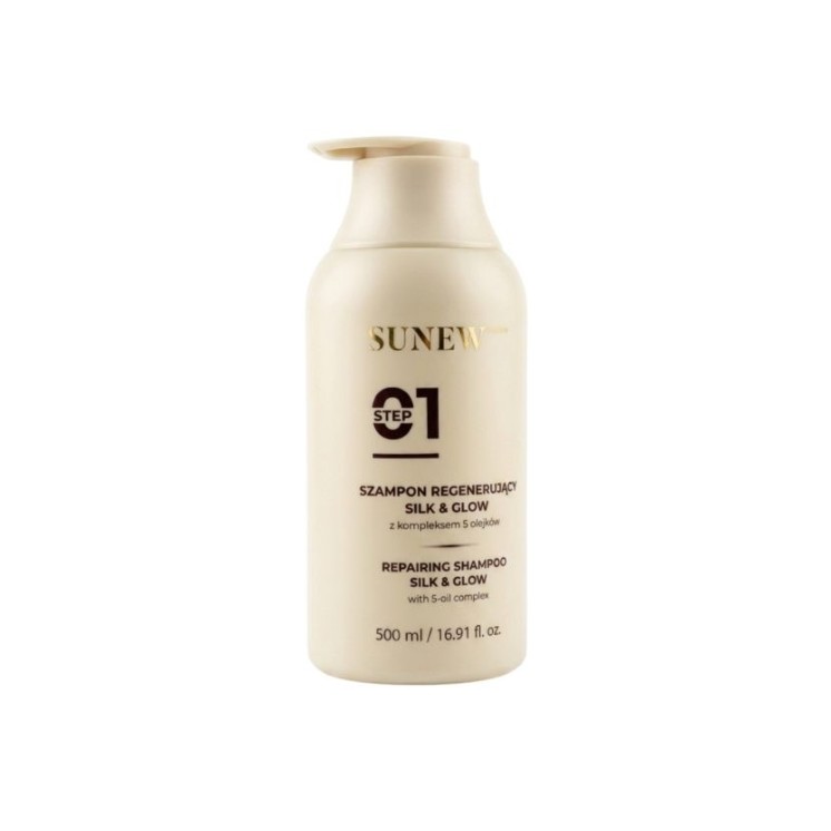 Шампунь для відновлення волосся Sunew Med+ Silk& Glow 500 мл