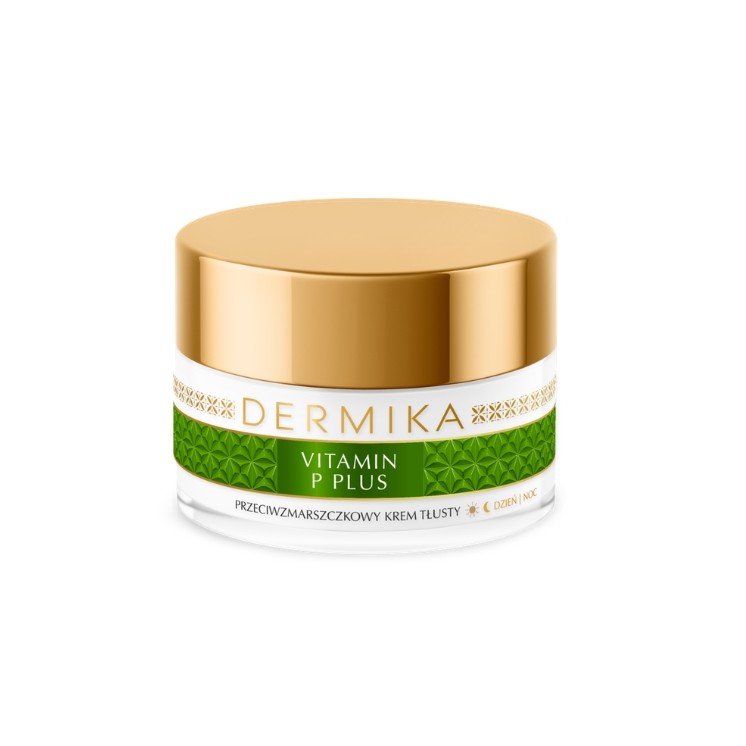 Dermika Vitamin P Plus tłusty Krem przeciwzmarszczkowy do cery naczynkowej 50 ml