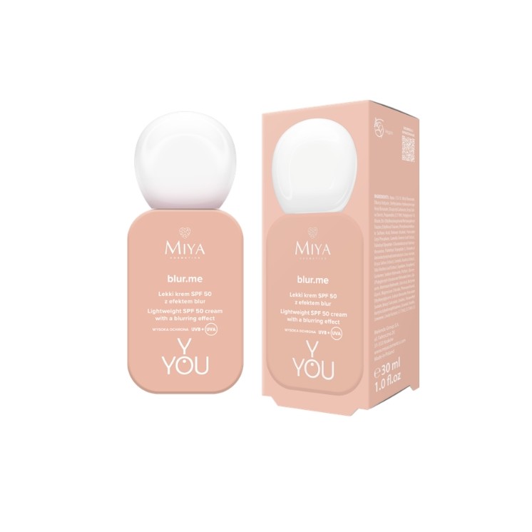 Miya Cosmetics Y.YOU blur .me легкий вечірній крем для обличчя SPF50 30 мл
