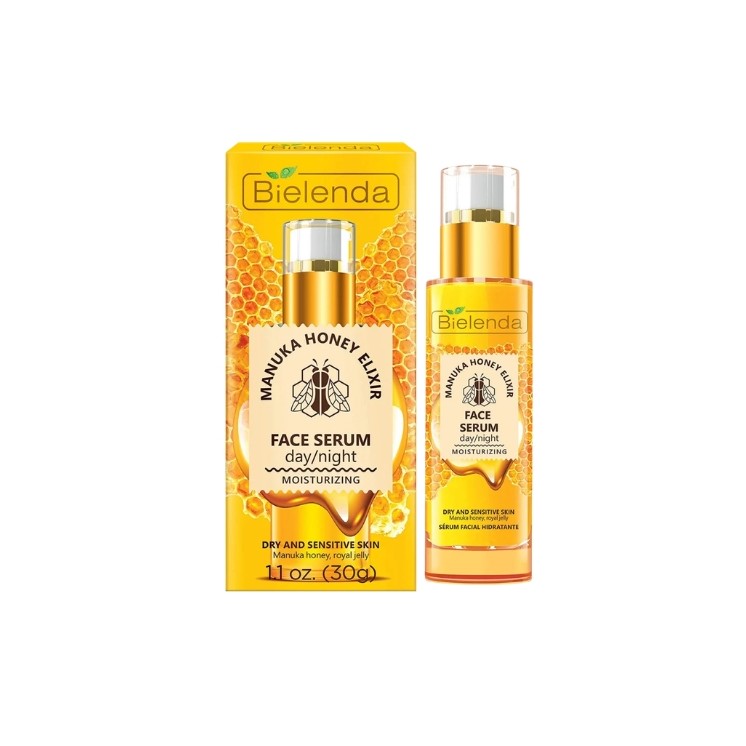 Сироватка для обличчя Bielenda Manuka Honey Nutri Elixir що живить та зволожує, денна/нічна, 30 мл