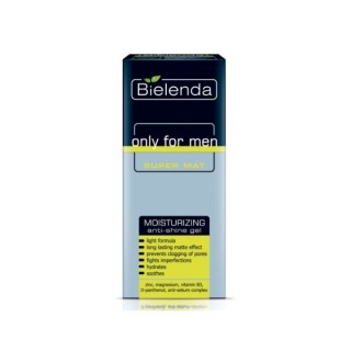 Bielenda Only For Men Super Mat Зволожувальний гель для обличчя проти блиску 50 мл