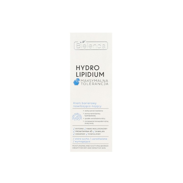 Зволожувальний та заспокійливий крем для обличчя Bielenda Hydro Lipidium barrier 50 мл