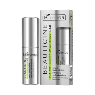 Сироватка для обличчя Bielenda Beauticine Lab, що відновлює бар'єр шкіри, зі слизом равлика 30 мл