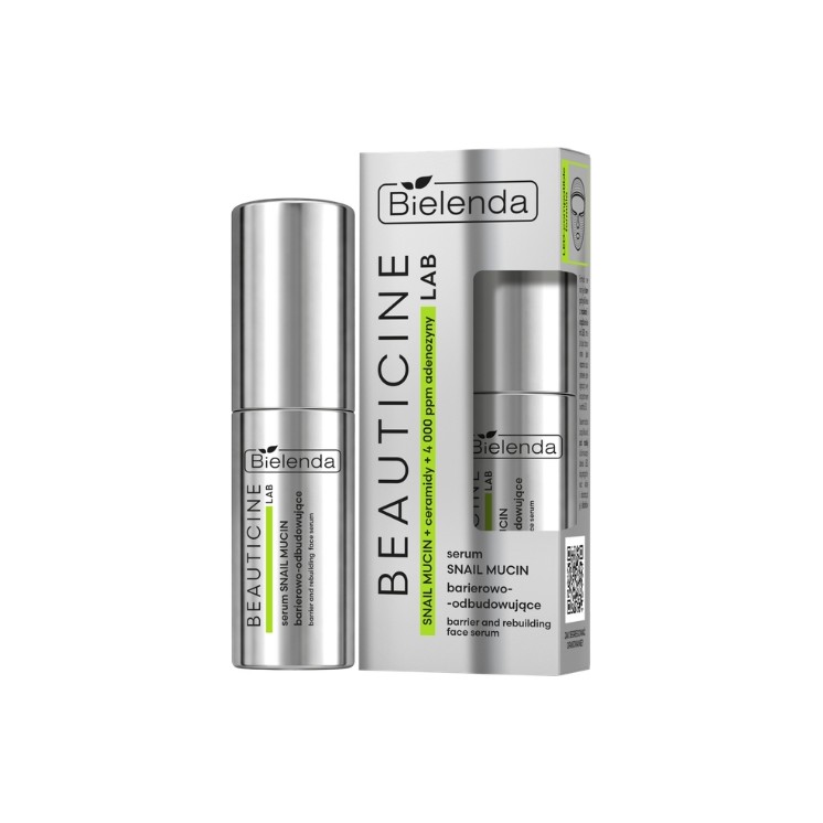 Bielenda Beauticine Lab barierowo-odbudowujące Serum do twarzy ze Śluzem ślimaka 30 ml