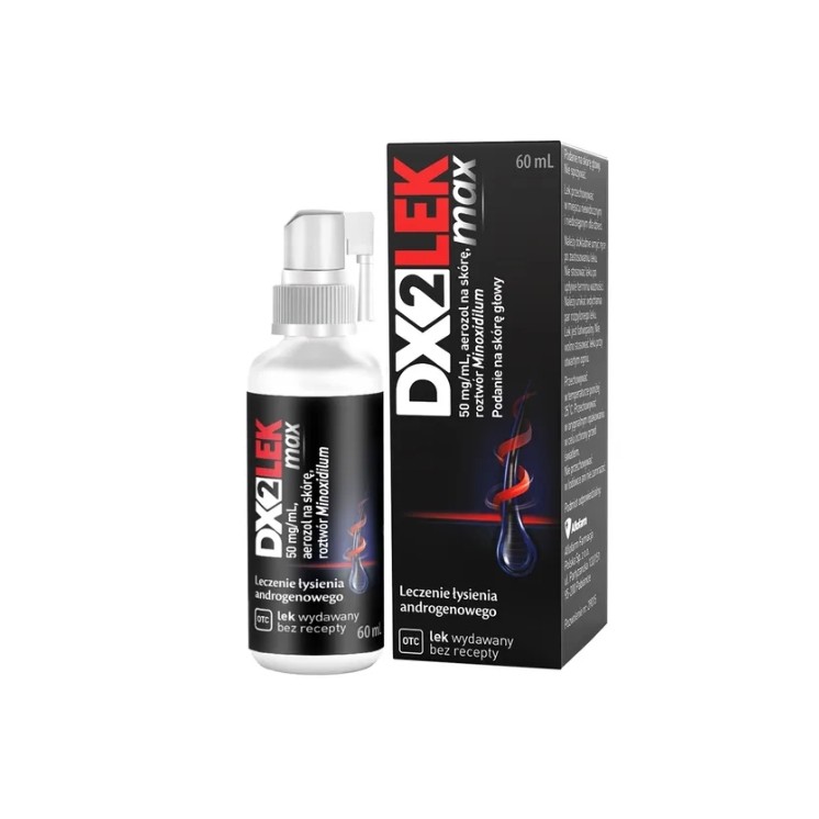 DX2Lek Max 50mg/ml Areozol na skórę 60 ml