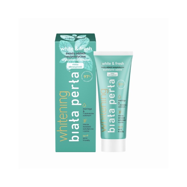 Зубна паста Biała Perła Whitening White & Fresh Moringa 75 мл
