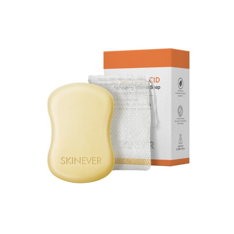 SkinEver Seifenstück für Hände, Körper und Gesicht, Salicylsäure, 100 g