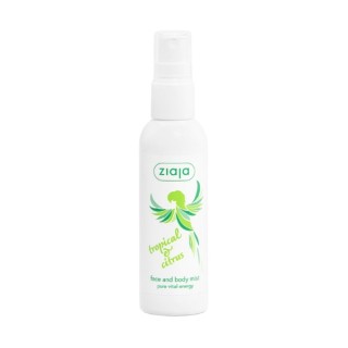 Ziaja Tropical Scent Gesichts- und Körperspray mit tropischem und zitrusartigem Duft, 90 ml