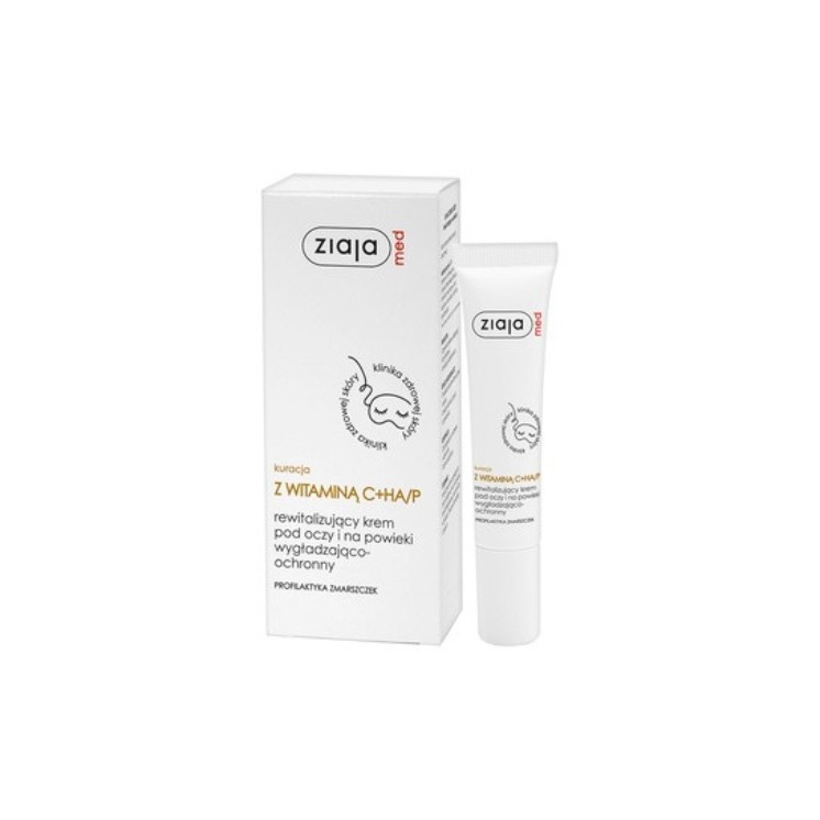 Відновлювальний крем для очей та повік Ziaja Med Vitamin C + HA/P 15 мл